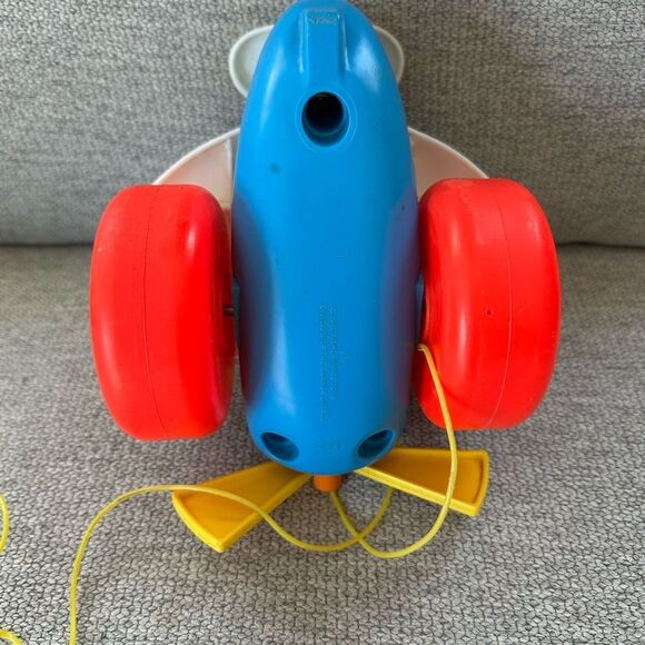 Fisher Price Vintage 1980 Pull Along Plane Toddler Toy - Picture 6 of 6